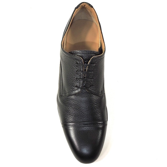ALBERTO CICCIOLI ?? MEN\'S BLACK SOFT LEATHER COMFORT OXFORD SHOES